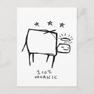 100% biologisch briefkaart
