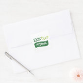 100% biologisch productlabel vierkante sticker (Envelop)