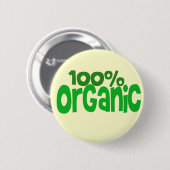 100% biologisch ronde button 5,7 cm (Voorkant /achterkant)