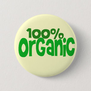 100% biologisch ronde button 5,7 cm
