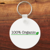100% biologisch sleutelhanger (Voorkant)