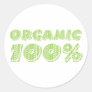 100% biologische Stickers