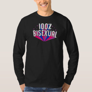 100 Bisexual Pride Aesthetic Style Bi Stuf T-shirt