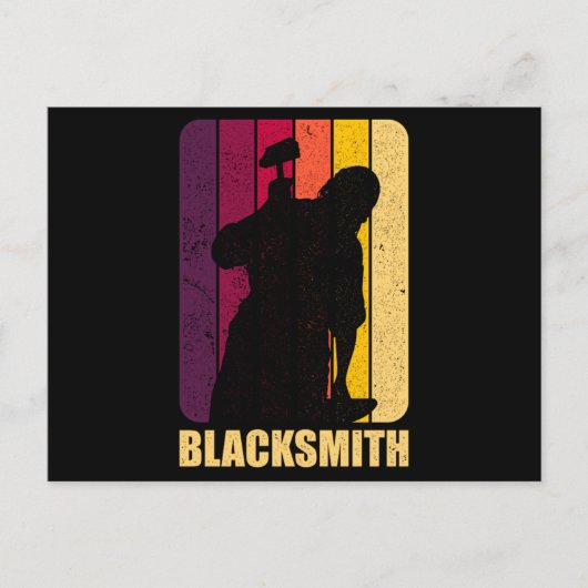 100.Blacksmith Blacksmithing Metalarbeider Gift Aankondigingskaart (Voorkant)