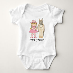 100% blond koeienmeisje en paard romper