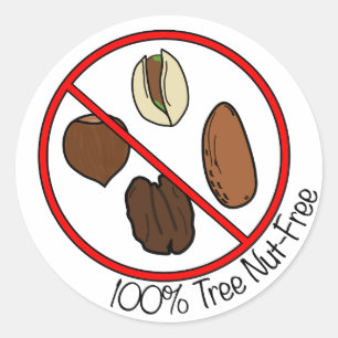 100% boom niet vrij ronde sticker