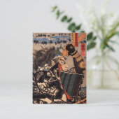 100 Brave Generals Japans Samurai schilderen Briefkaart (Staand voorkant)