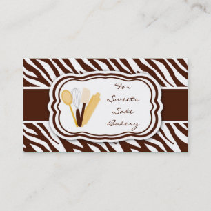 100 Bruine Zebra Bakkerij Kaas Visitekaartje