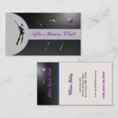 100 Carte de visite de spectacle de lingerie viole (Devant / Derrière)