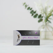 100 Carte de visite de spectacle de lingerie viole (Debout devant)