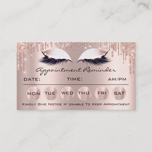 100 Cartes de rappel de rendez-vous Cartes de maqu (Devant)