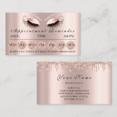 100 Cartes de rappel de rendez-vous Lash de maquil (Devant / Derrière)