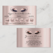 100 Cartes de rappel de rendez-vous Lashes de maqu (Devant / Derrière)