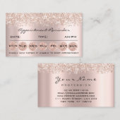 100 Cartes de rappel de rendez-vous Rose de la lai (Devant / Derrière)