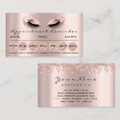 100 Cartes de rappel de rendez-vous Rose Lashes de (Devant / Derrière)