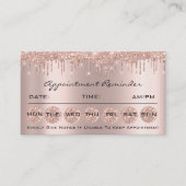 100 Cartes de rappel de rendez-vous Rose Lashes de (Devant)