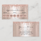 100 Cartes de rappel de rendez-vous Rose Lashes de (Devant / Derrière)