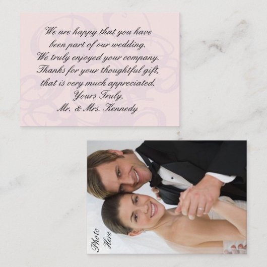 100 Cartes d'insertion photo - OPTIONS PAPIER/TAIL (Devant / Derrière)