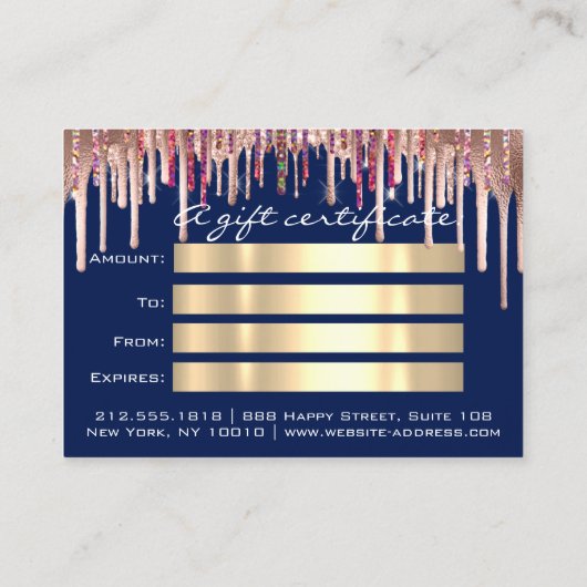 100 Certificat Cadeau Coiffeur Ciseaux Drip VIP (Dos)