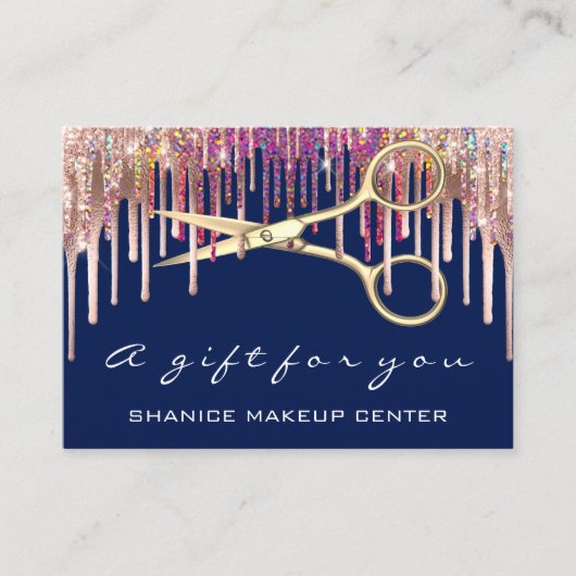 100 Certificat Cadeau Coiffeur Ciseaux Drip VIP (Devant)