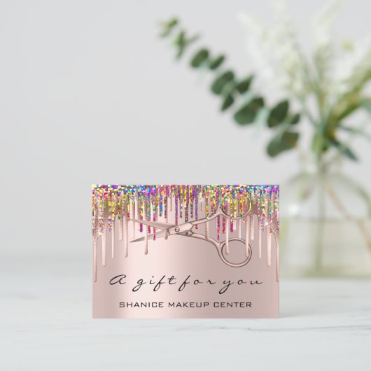 100 Certificat Cadeau Coiffeur Holographe Arc-en-c (Debout devant)