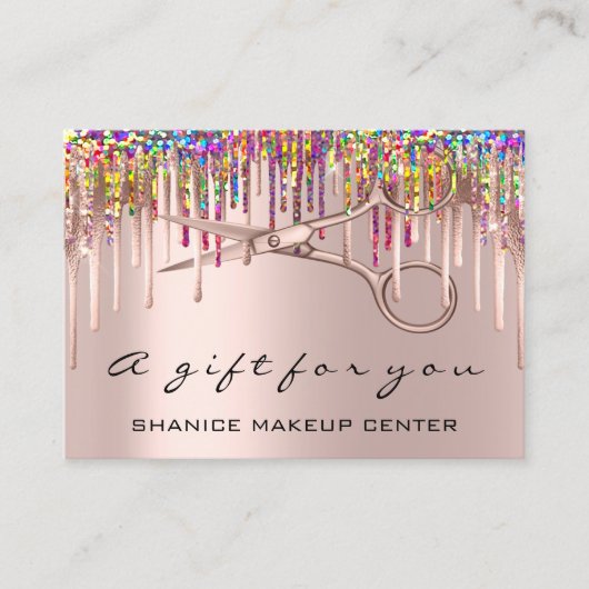 100 Certificat Cadeau Coiffeur Holographe Arc-en-c (Devant)