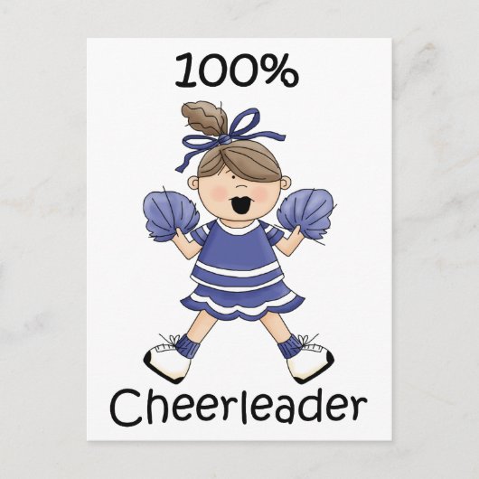 100% Cheerleader - Brunet Briefkaart (Voorkant)