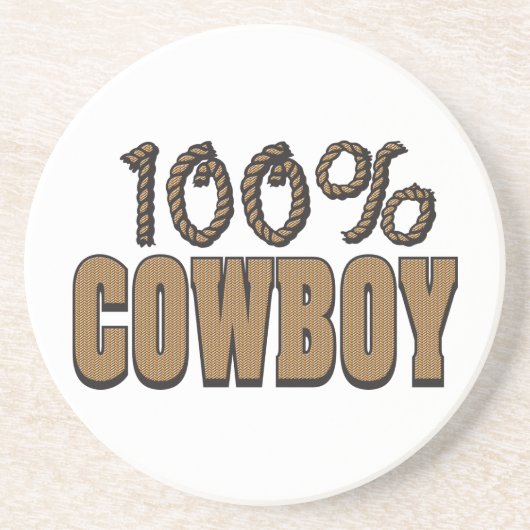 100% Cowboy Zandsteen Onderzetter (Voorkant)