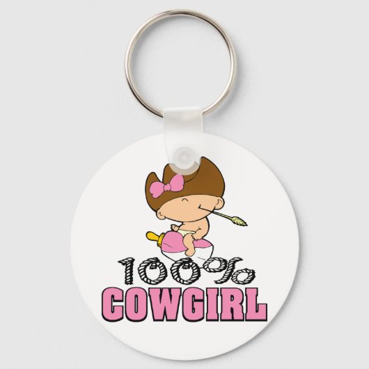 100% Cowgirl Sleutelhanger (Voorkant)