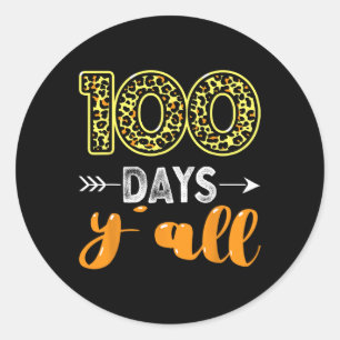 100 dagen: 100 dagen leraar of student ronde sticker