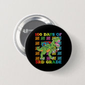 100 dagen 3e klas T Rex Dinosaurus School Ronde Button 5,7 Cm (Voorkant /achterkant)