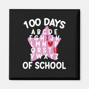 100 dagen alfabet voor school 100ste dag leraar magneet