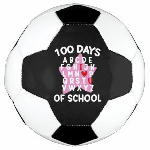 100 dagen alfabet voor school 100ste dag leraar  voetbal