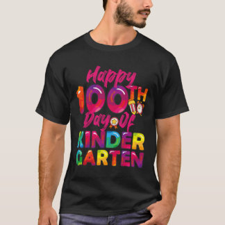 100 dagen alle leerling leraar gelukkig 100e dag v t-shirt
