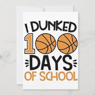 100 dagen basketbalspeler op school kaart