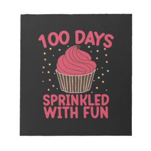 100 dagen bestrooid met leuke cupcake school meisj notitieblok