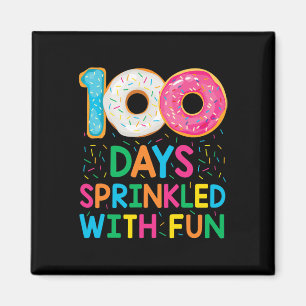 100 dagen bestrooid met leuke donut school leraar magneet