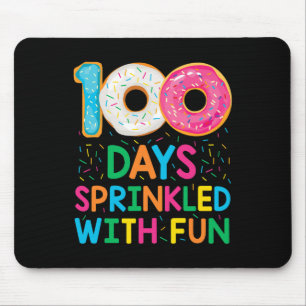 100 dagen bestrooid met leuke donut school leraar muismat
