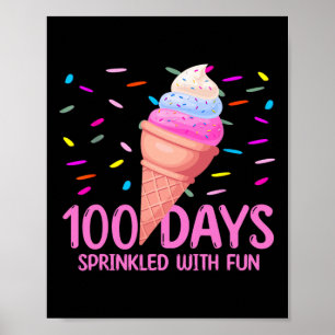 100 dagen bestrooid met leuke ijs 100e dag van poster
