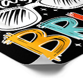 100 dagen Bruh Grappig 100ste schooldag voor kinde Poster (Hoek)