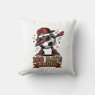 100 Dagen Bruh Voetbal Dabbing Shirt Ontwerp_1 Kussen