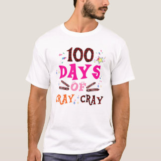 100 dagen Cray Cray 100 dagen schoolplein T-shirt