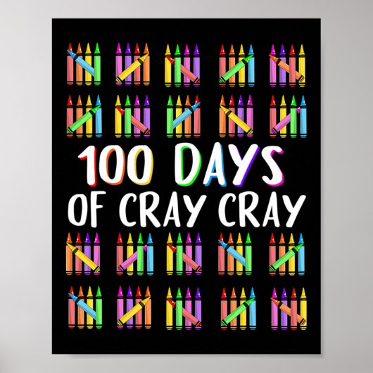 100 dagen Crayons 100 dagen op school Poster (Voorkant)