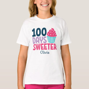 100 dagen   Cute Cupcake (gepersonaliseerd) T-shirt