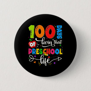 100 dagen dat kleuterleven jongen meisje onderwijz ronde button 5,7 cm