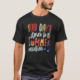100 dagen dichter bij de zomervakantie t-shirt