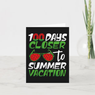 100 dagen dichter bij de zomervakantieleraar 100 d kaart