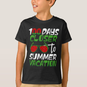 100 dagen dichter bij de zomervakantieleraar 100 d t-shirt