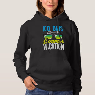 100 dagen dichter bij zomervakantie student 100 da hoodie
