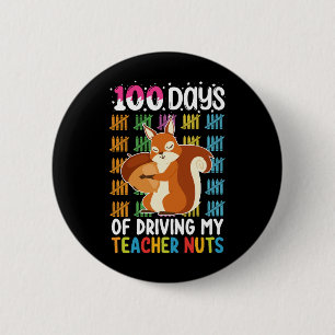 100 dagen eekhoorn die mijn leraar gek maakt ronde button 5,7 cm